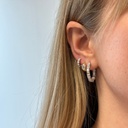Round and Emerald Hoops 5.00ctw