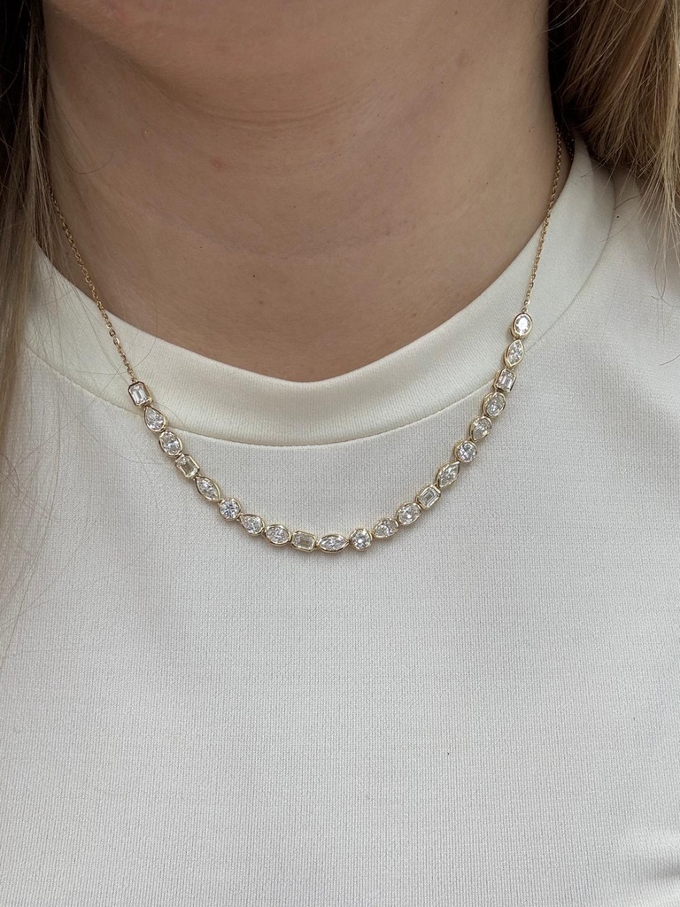 Multi Shape Half Bezel Tennis