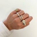 Pear Bezel Signet Ring .65ctw