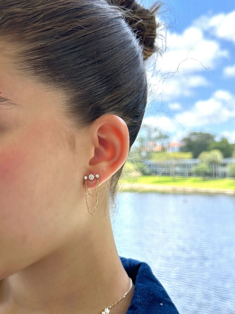 Starlight Bar Chain Studs