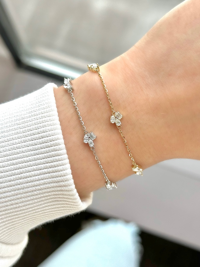 Dainty Multi Shape Cluster Bracelet