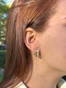 Pave and Gold Domed Earrings