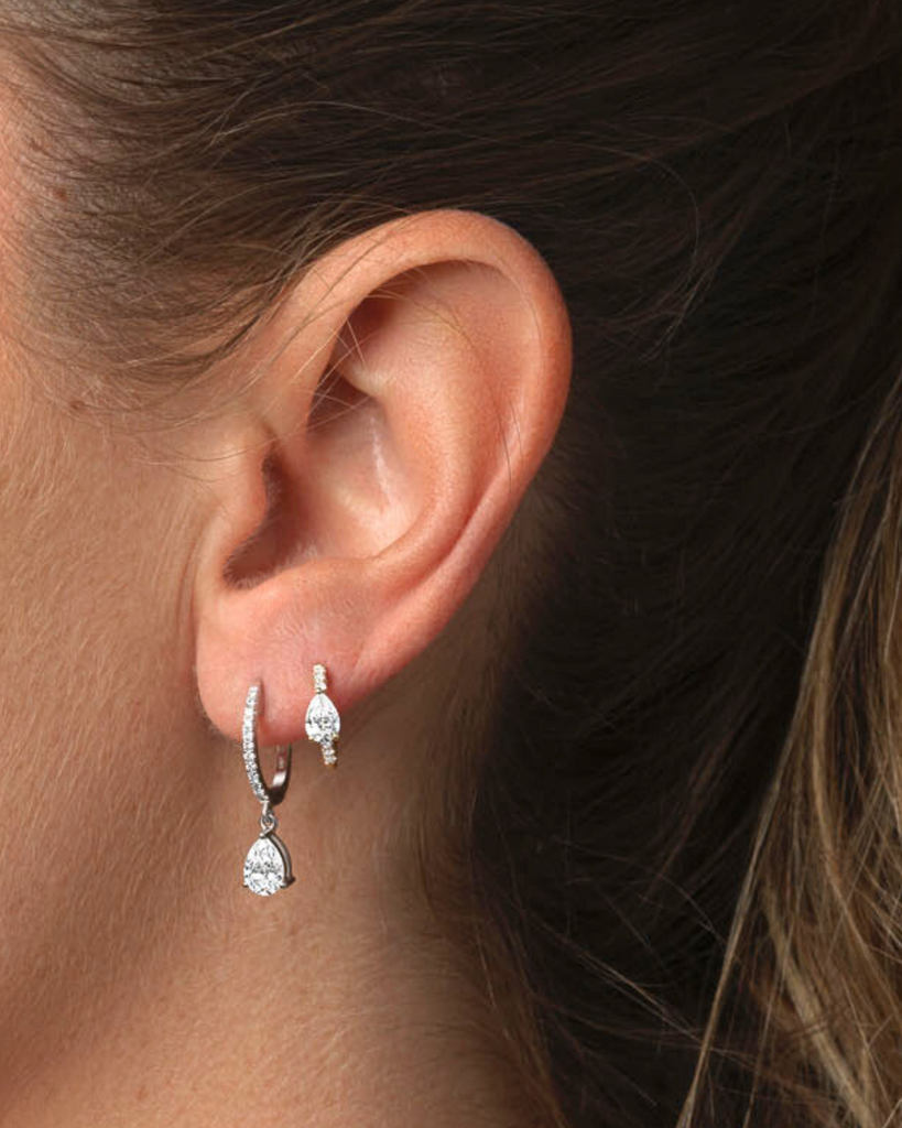 Pear Droplet Hoops