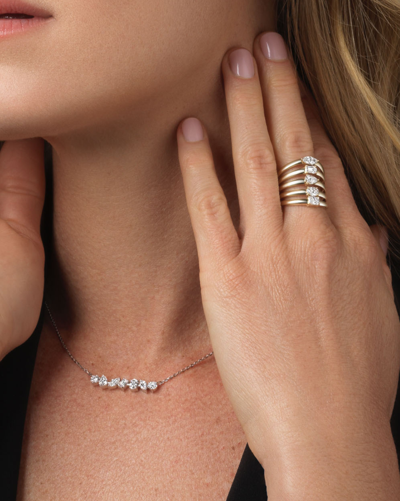 Multi Shape Shield Ring (5 row)