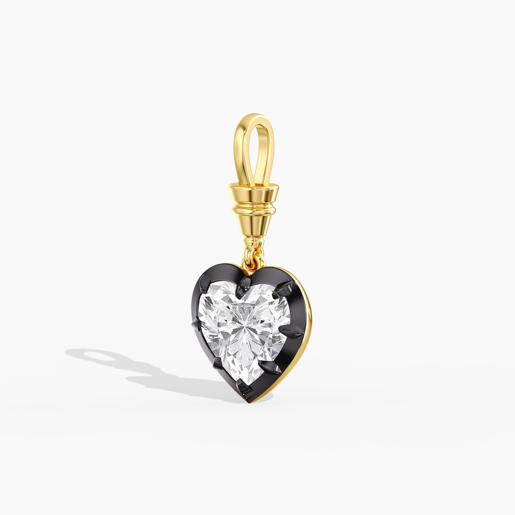 Vintage Inspired Heart Swivel Pendant 
