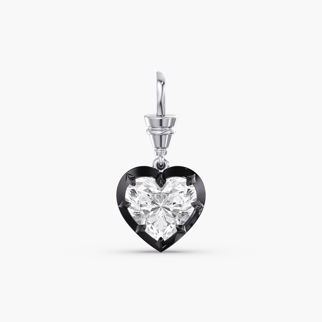 Vintage Inspired Heart Swivel Pendant 