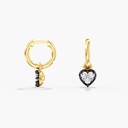 Vintage Inspired Heart Drop Earrings