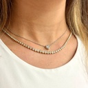 Graduated Bezel Tennis Necklace
