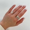 Emerald Domed Ring