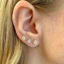 Pear Bezel Studs