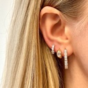 Round and Emerald Hoops 5.00ctw