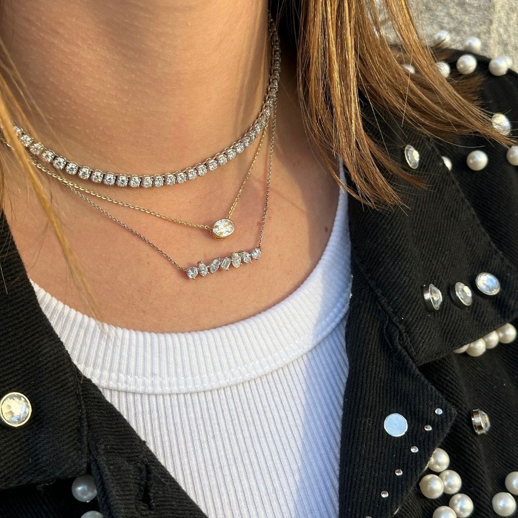 Multi Shape Bar Necklace