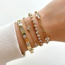 Multi Shape Cluster Paperclip Bracelet