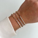 Emerald Half Tennis Paperclip Bracelet
