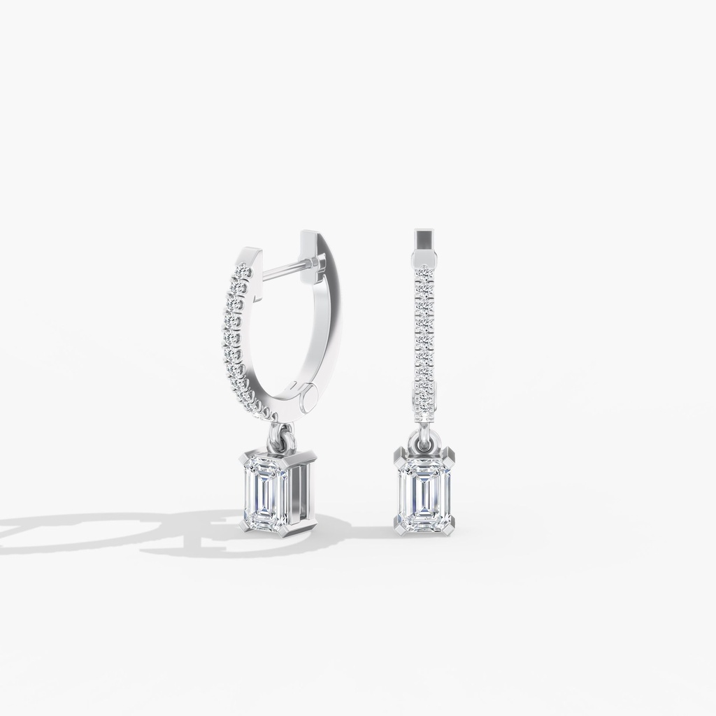 Emerald Droplet Hoops