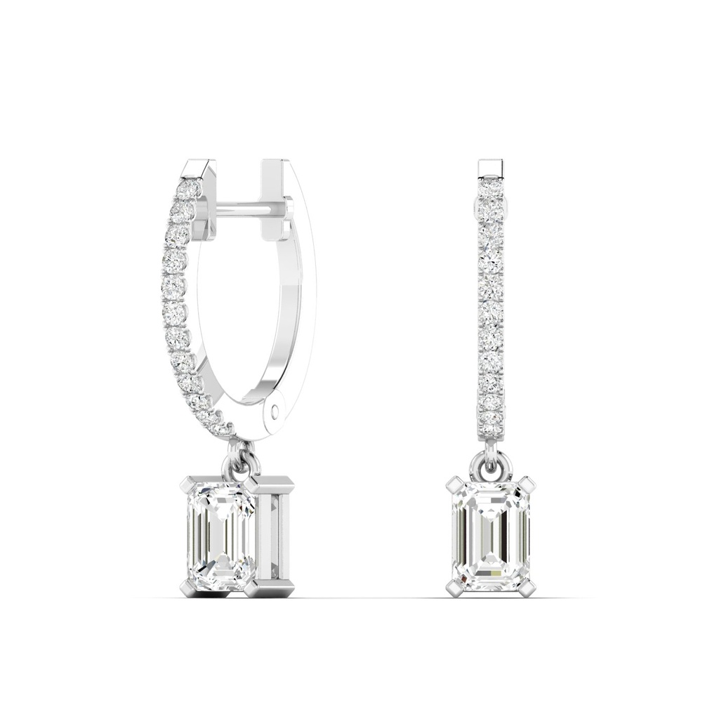 Emerald Droplet Hoops