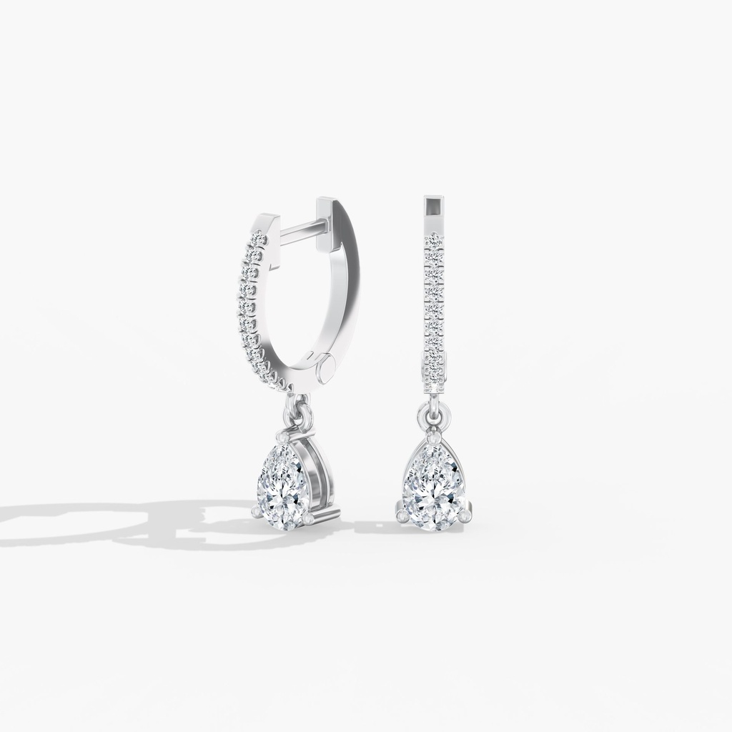 Pear Droplet Hoops