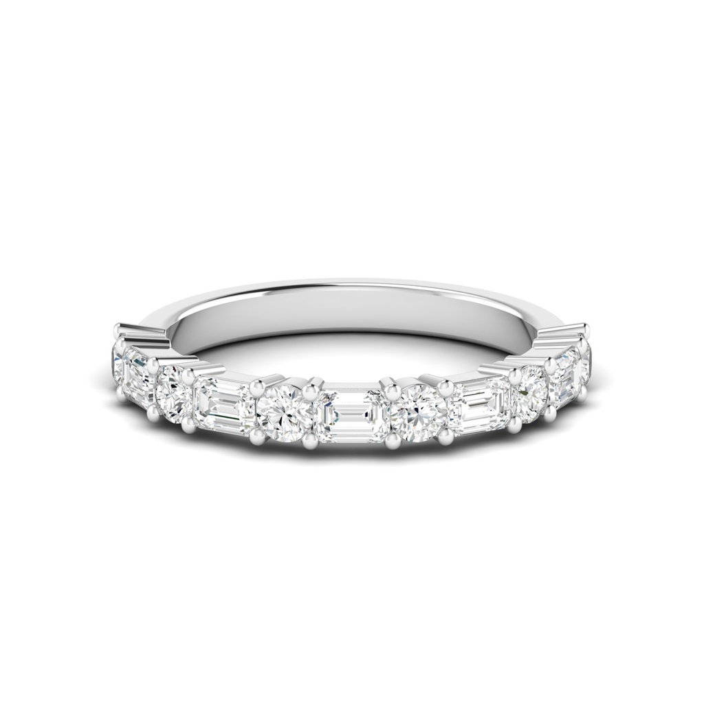 Round and Emerald Band