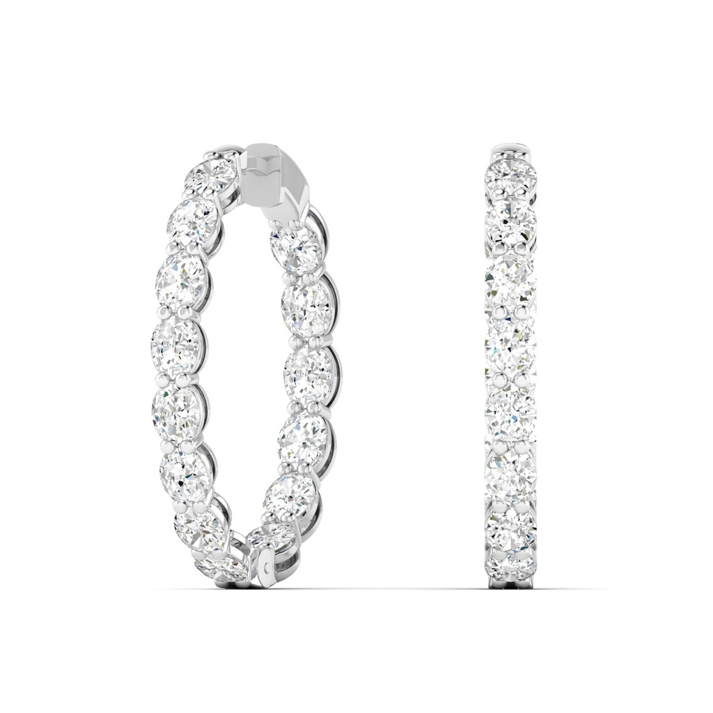 Double Oval Hoops 6.00ctw