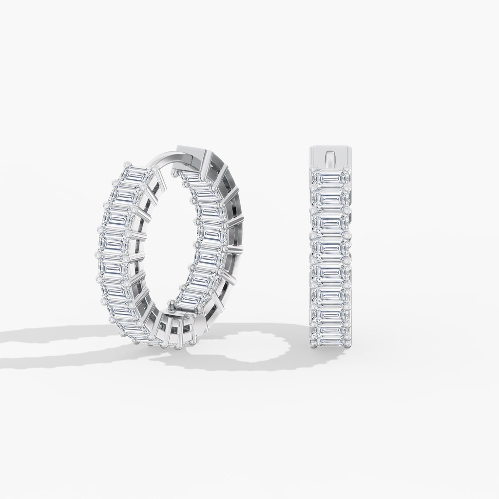 Inside Out Emerald Hoops 3.00ctw