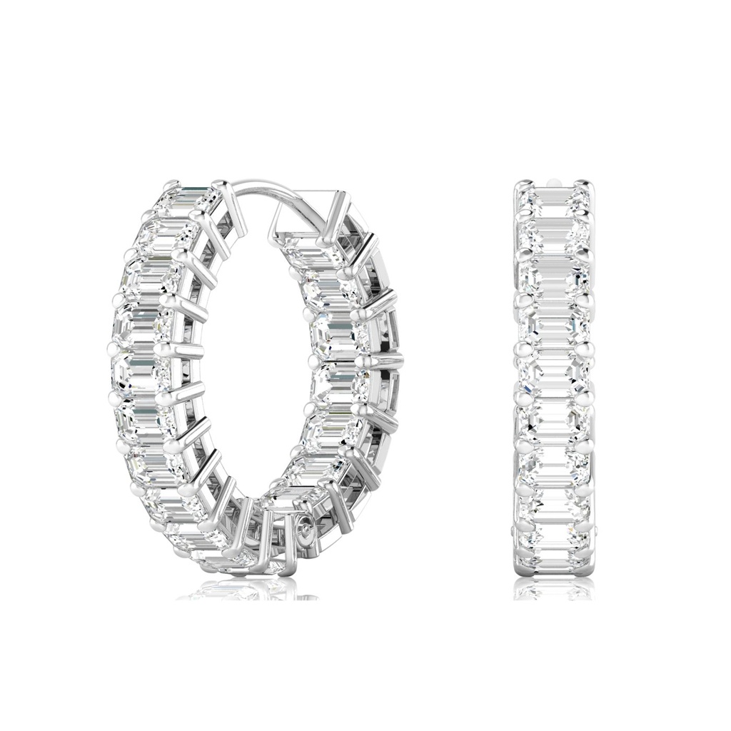 Inside Out Emerald Hoops 3.00ctw
