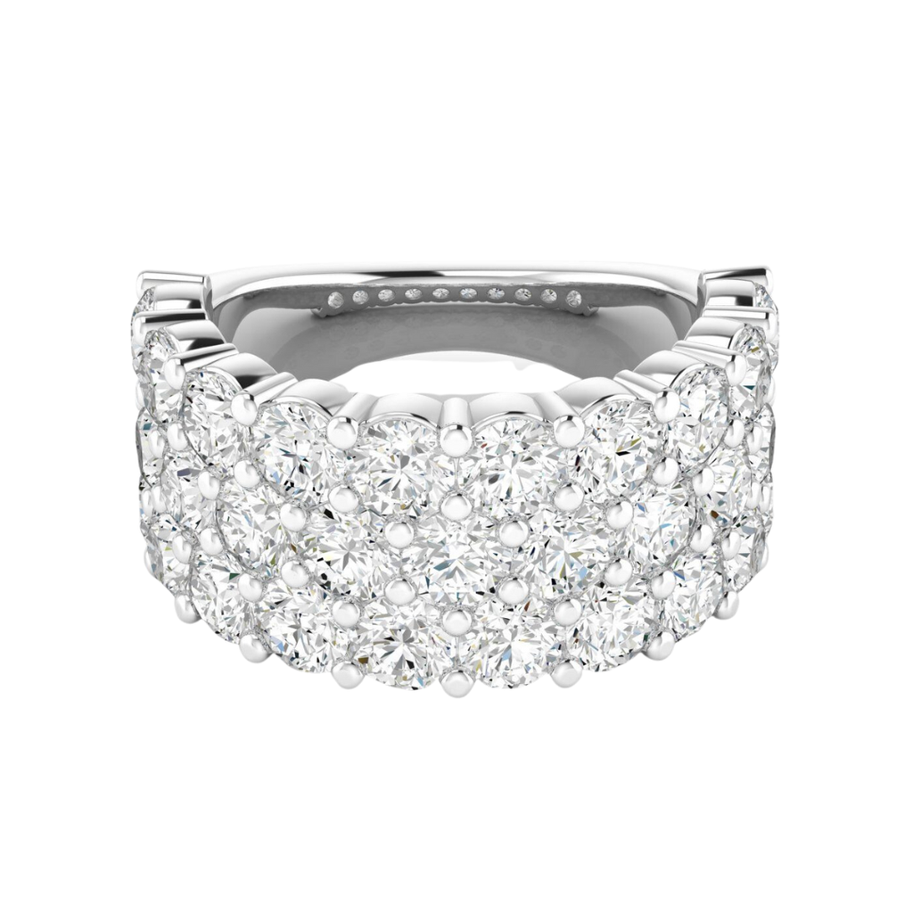 Grand Three Row Half Band 5.00ctw