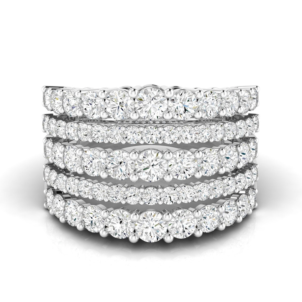 Five Row Statement Ring 3.00ctw