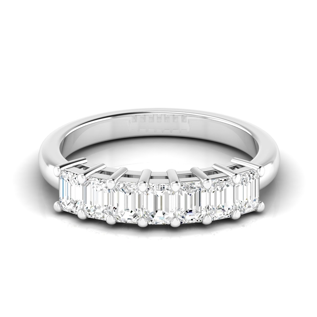 Seven Stone Emerald Band