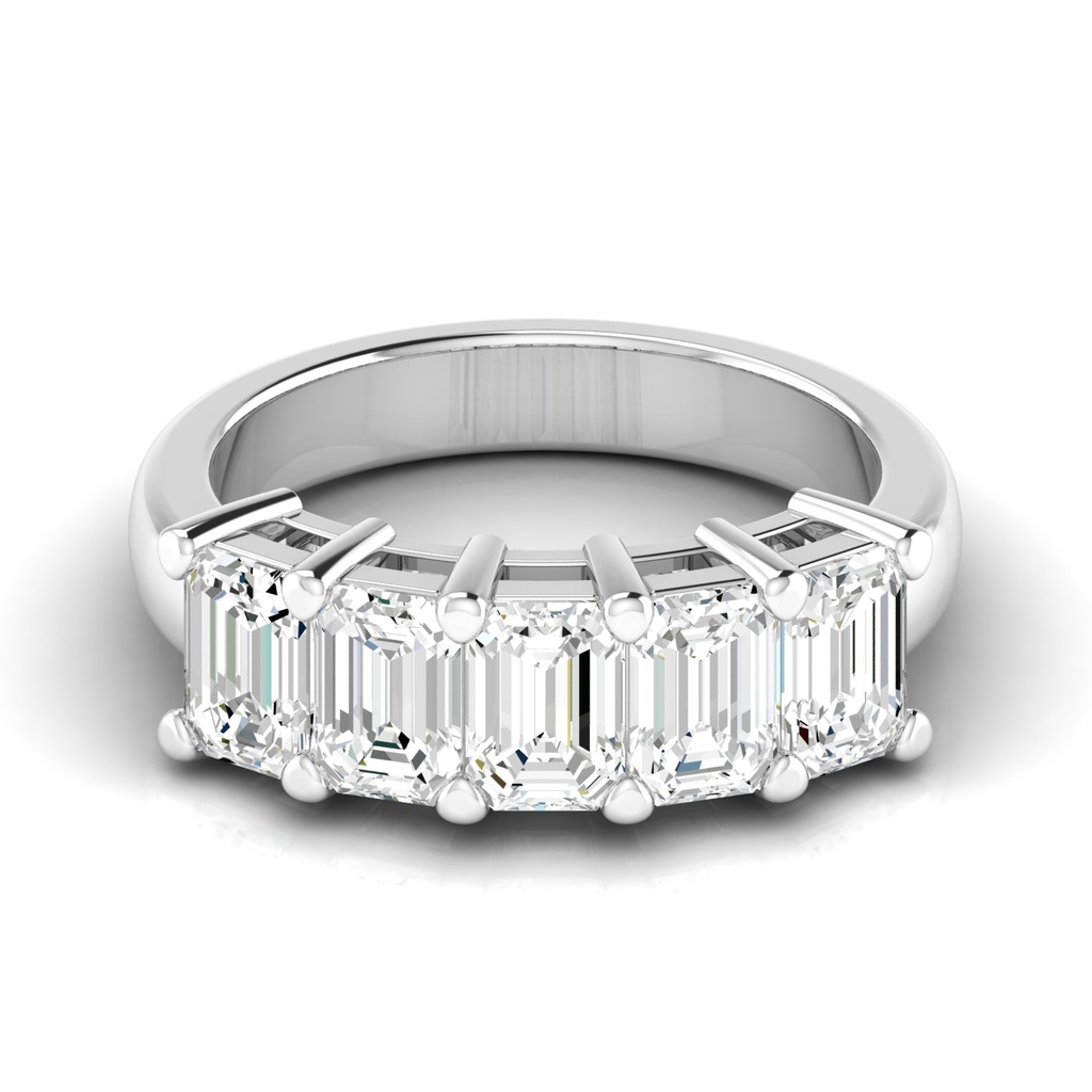 Five Stone Emerald Band