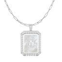 Mother of Pearl Emerald Pendant