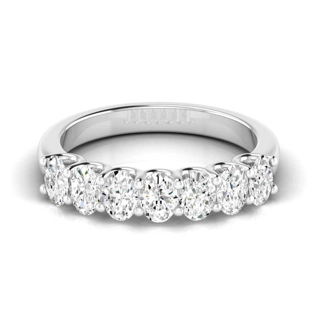Seven Stone Oval Band U Shape