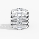 Multi Shape Shield Ring (5 row)