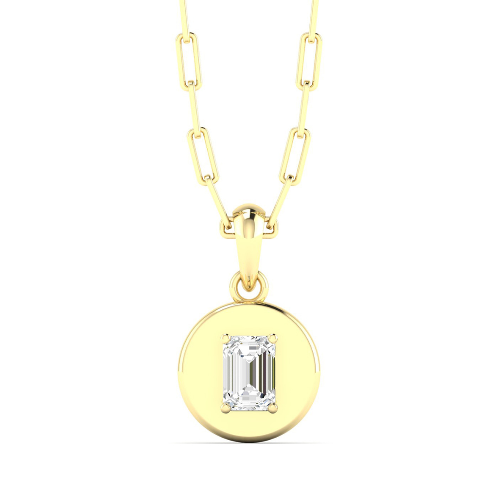 Emerald Disc Pendant