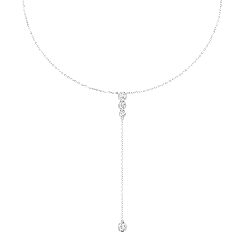 Bezel Lariat Necklace