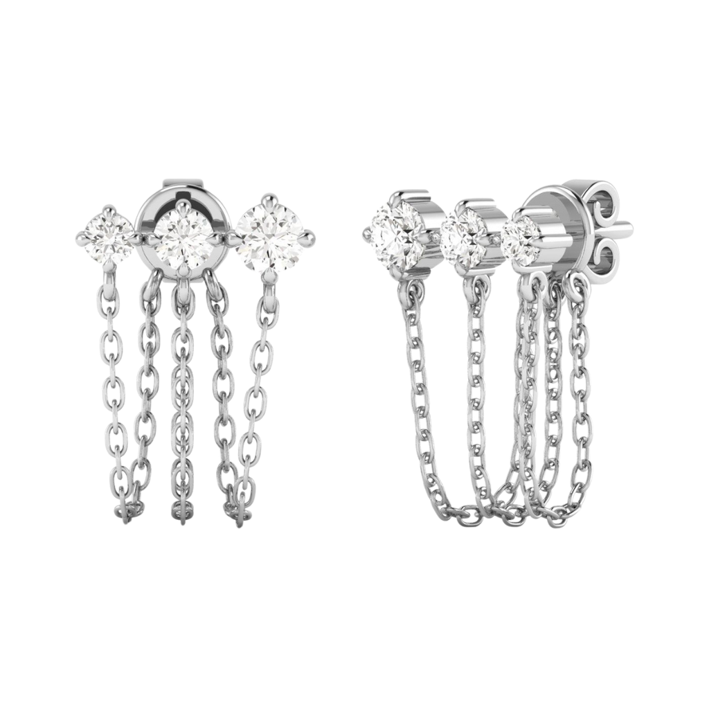 Starlight Triple Chain Stud