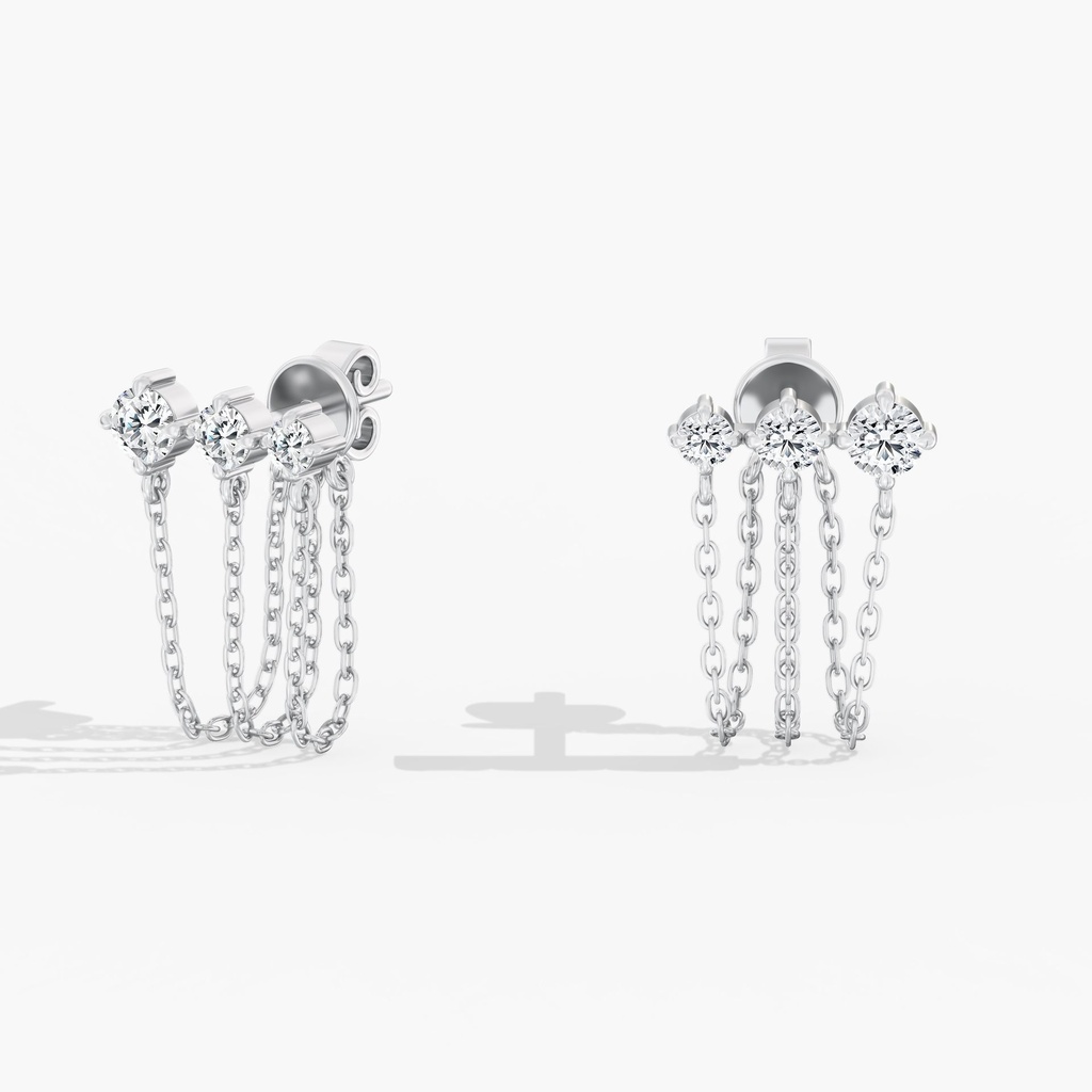 Starlight Triple Chain Stud