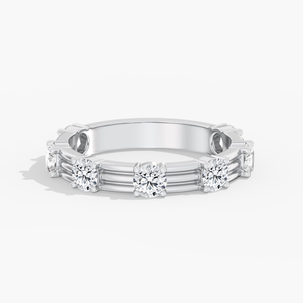 Round Ribbed Gold Band