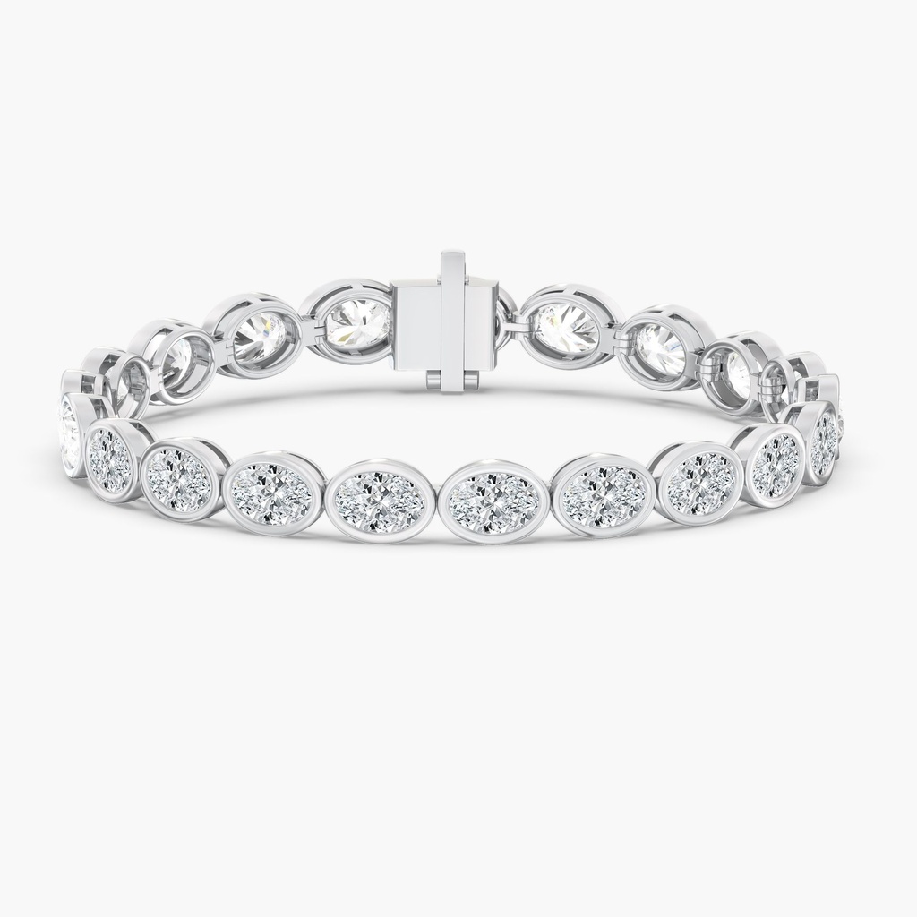East West Oval Bezel Tennis Bracelet