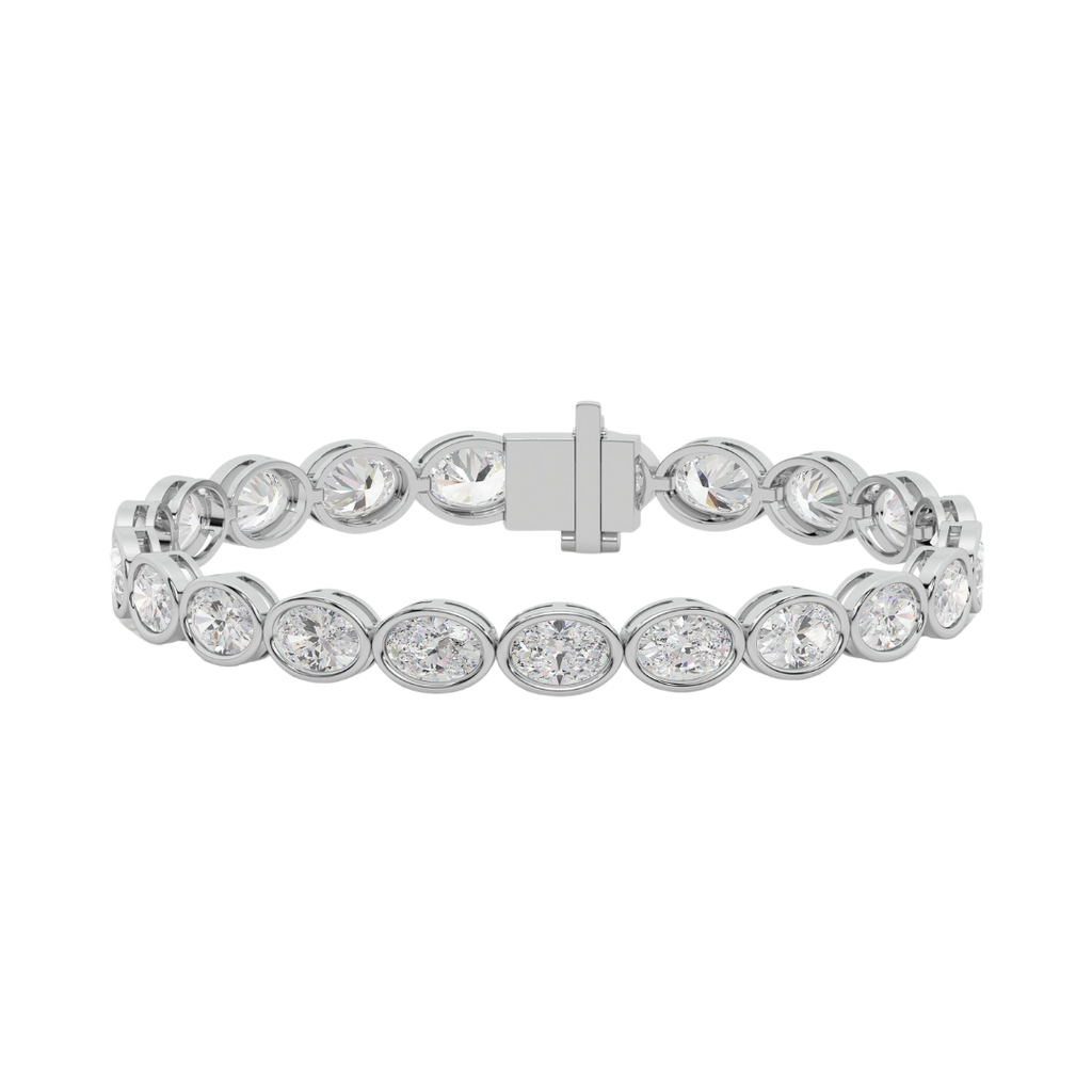East West Oval Bezel Tennis Bracelet