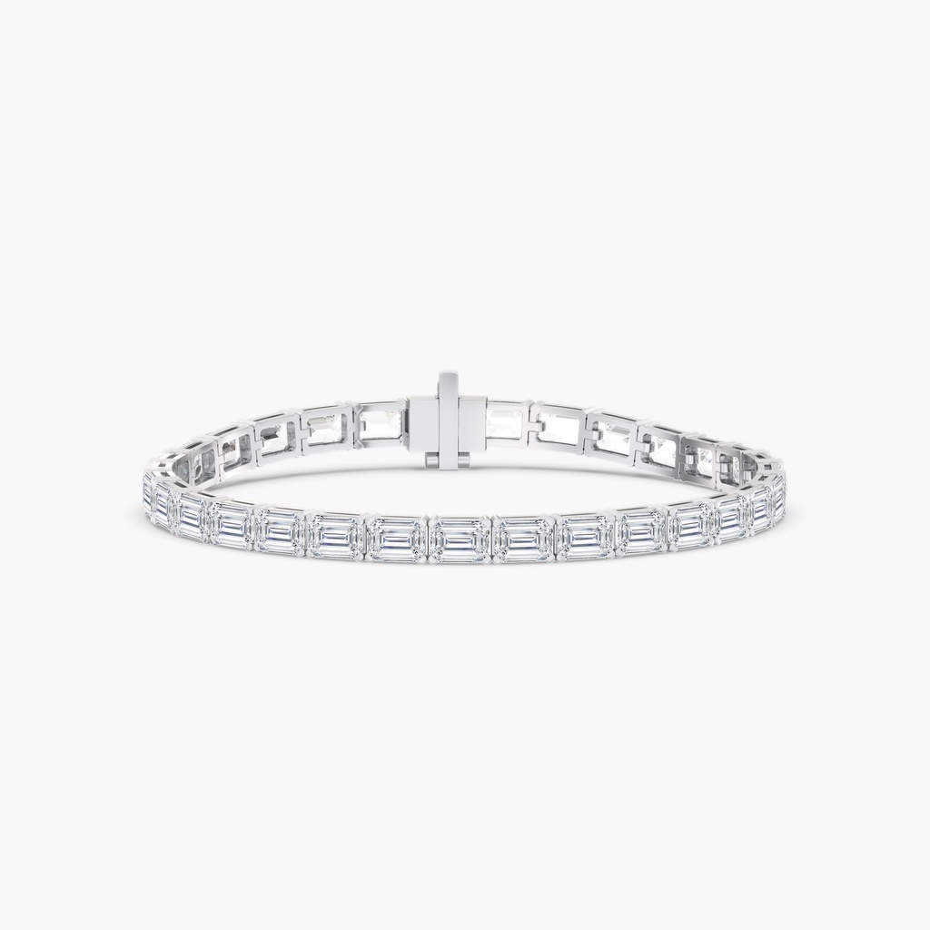 East West Emerald Cut Tennis Bracelet