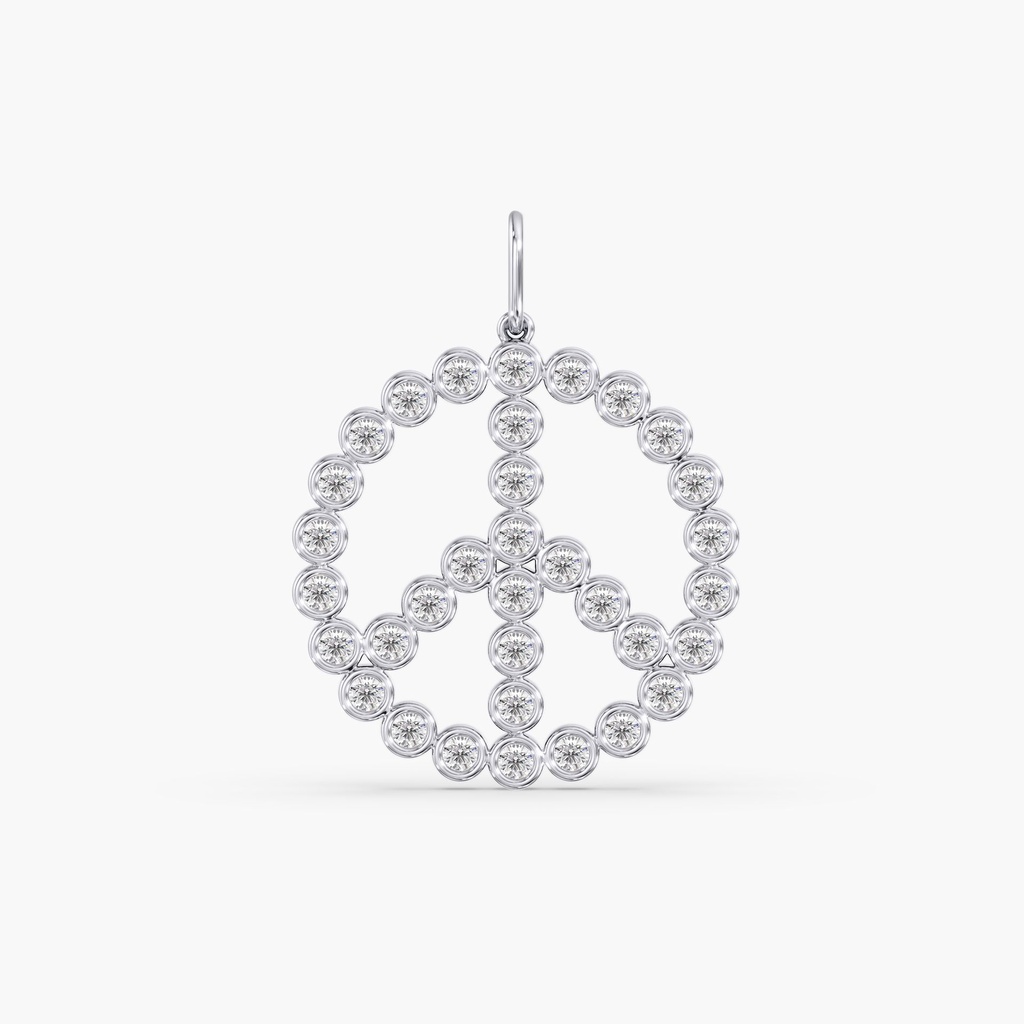 Bezel Peace Sign Charm