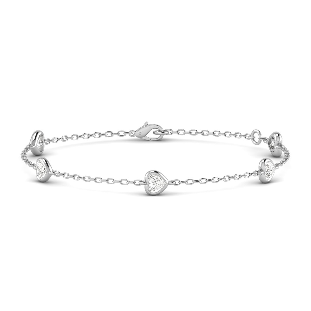 Heart Bezel Station Bracelet