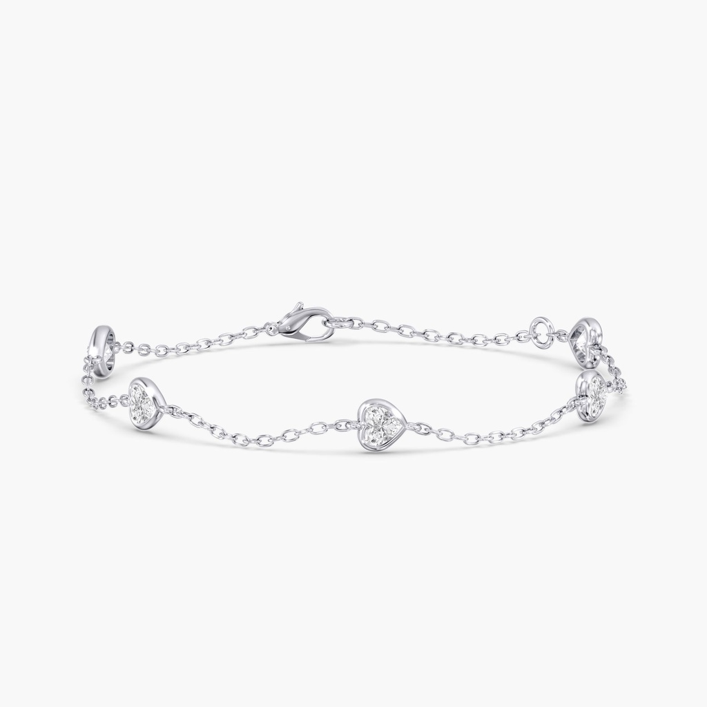 Heart Bezel Station Bracelet
