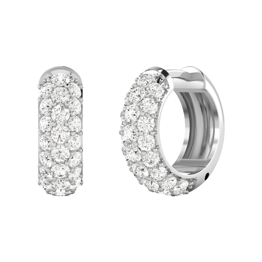 Pave Domed Huggies
