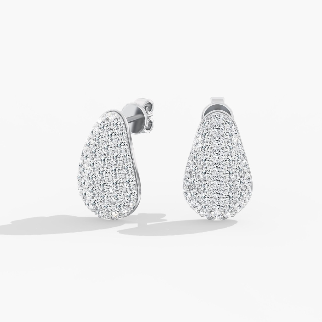 Pave Domed Cloud Earrings