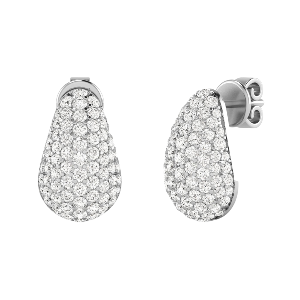 Pave Domed Cloud Earrings