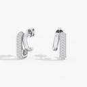 Pave and Gold Domed Earrings