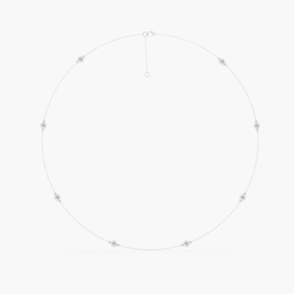 Round Bezel Station Necklace