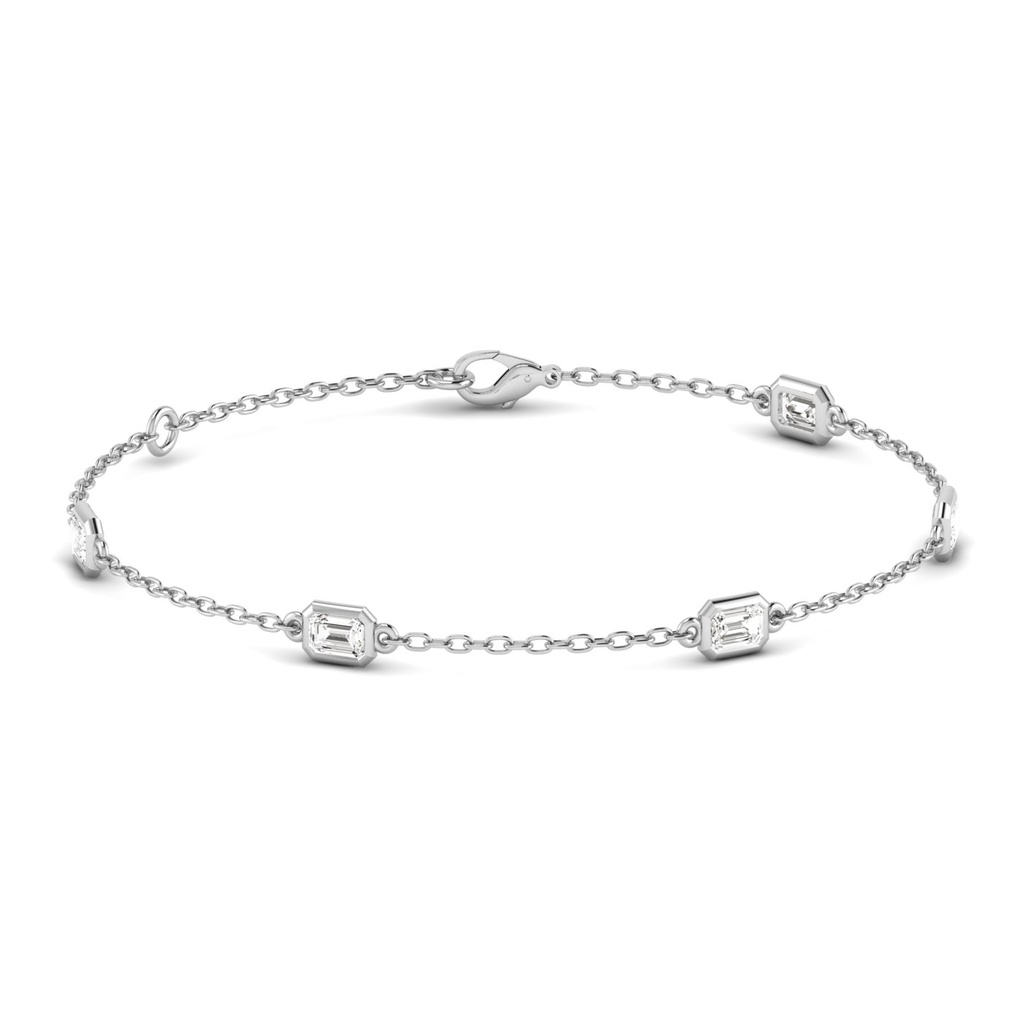 Emerald Bezel Station Bracelet