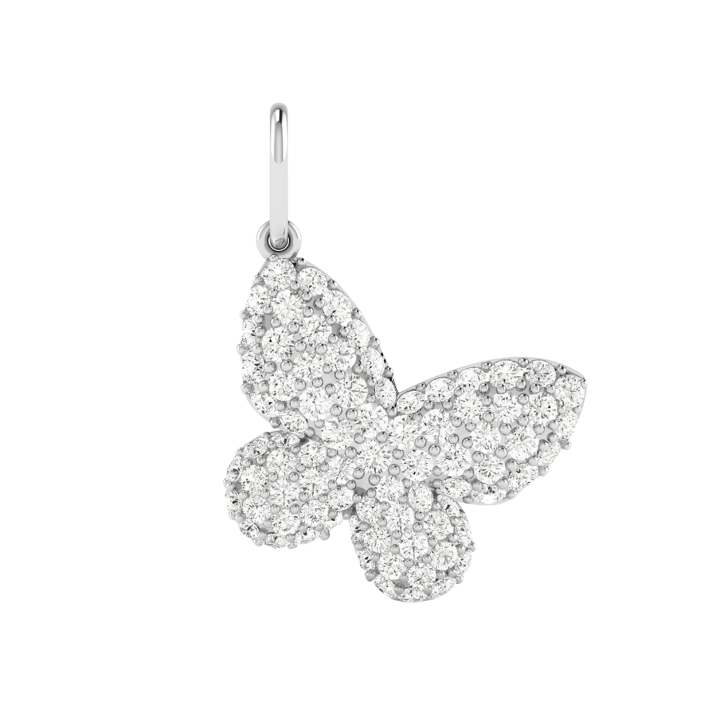 Domed Pave Butterfly Charm